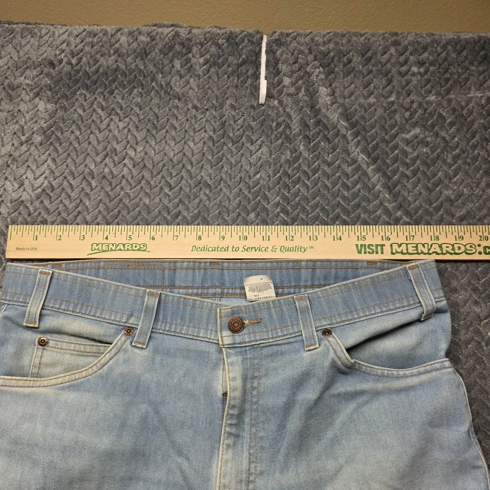 VTG Levis Jeans Mens 38x29 Brown‎ Label Cowboy Light Blue Straight Boot Leg READ